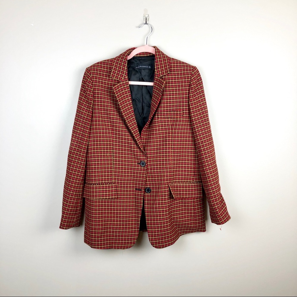 Zara Blazer Checkered Design - image 2